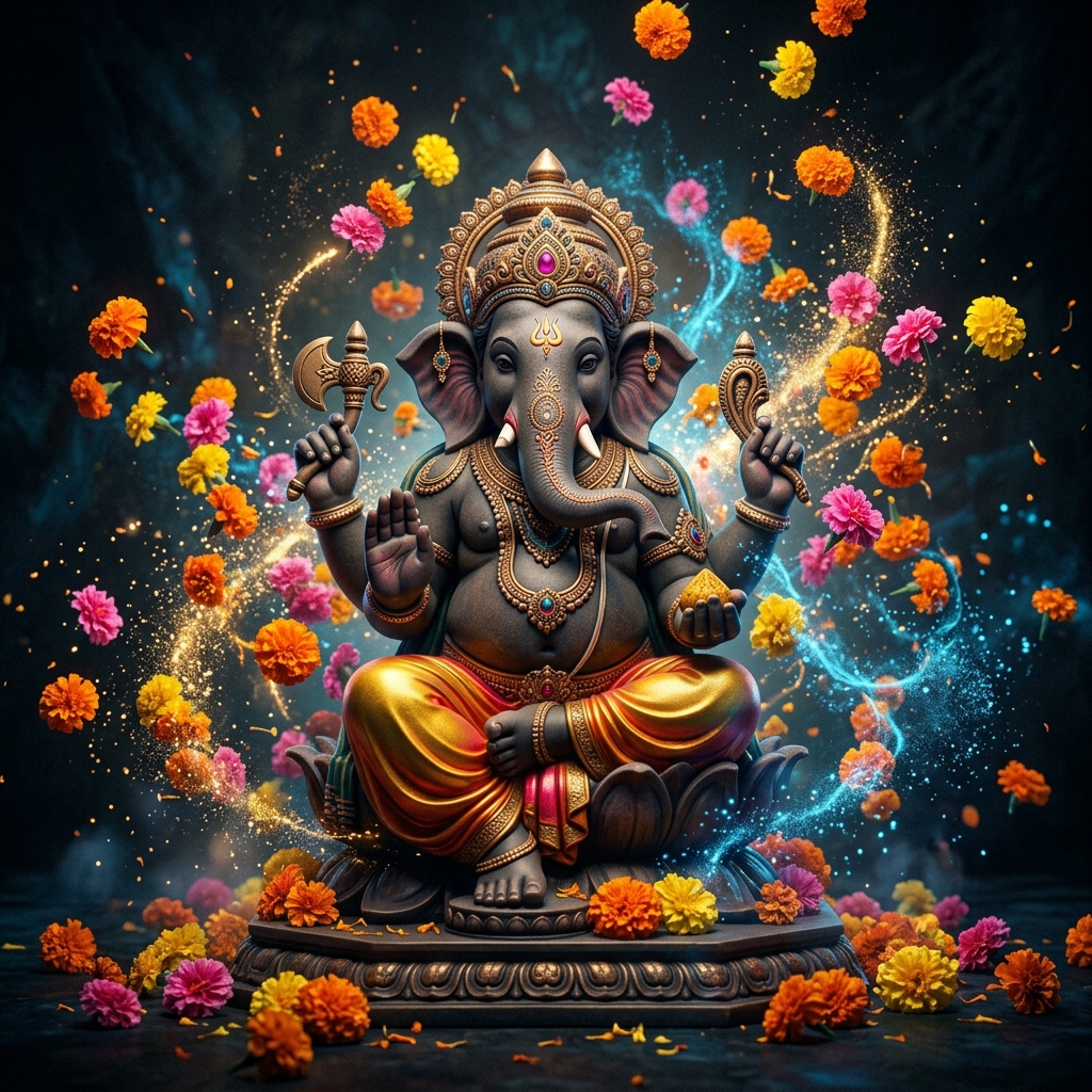 Ganesh Chaturthi Festive Splash Concept