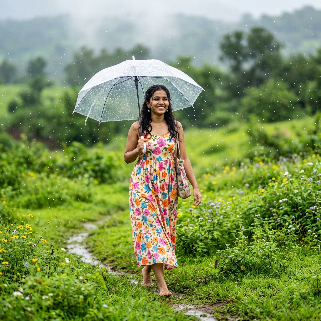 Floral Dress Monsoon - Rainy Season Edition