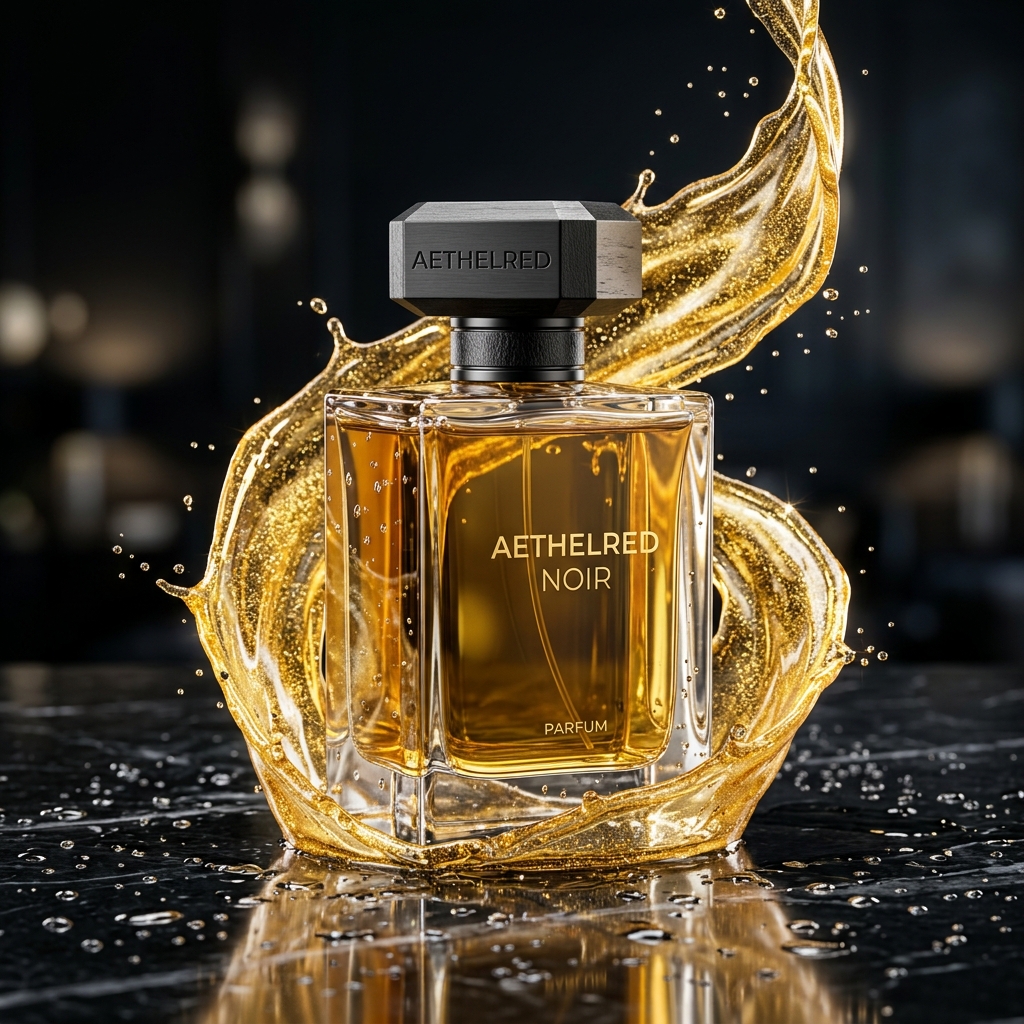 Luxury Perfume Bottle Studio Splash