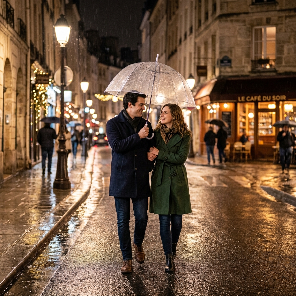 Transparent Umbrella Love - Rainy Season Edition
